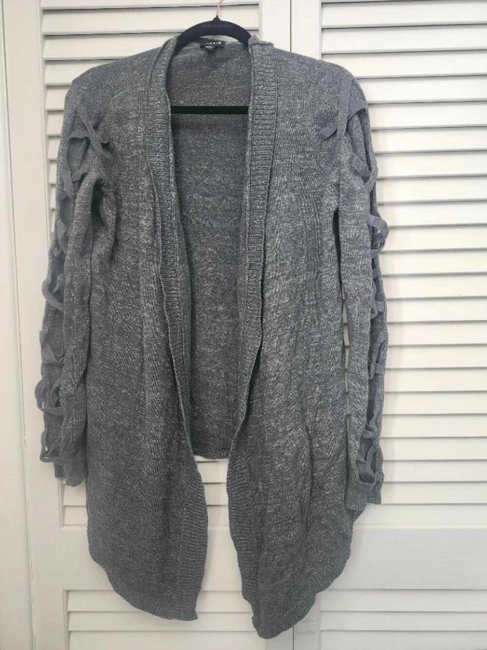 Torrid Sz 0 Open Cardigan Sweater X Cross Detail Arms 0X
